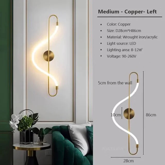 LumiForge - Lámpara de pared moderna de hierro