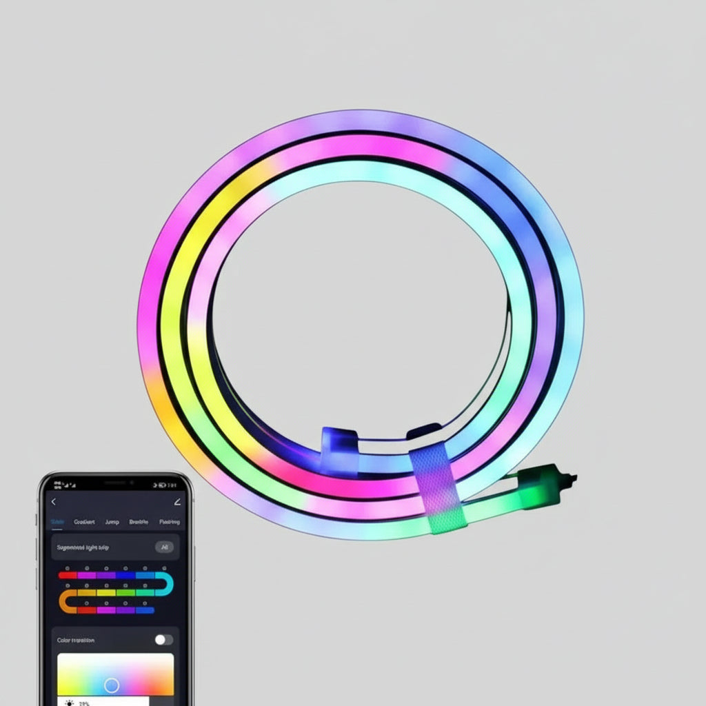 LED Strip Neon Rope Lights App Controlled for Customizable Ambiance 2