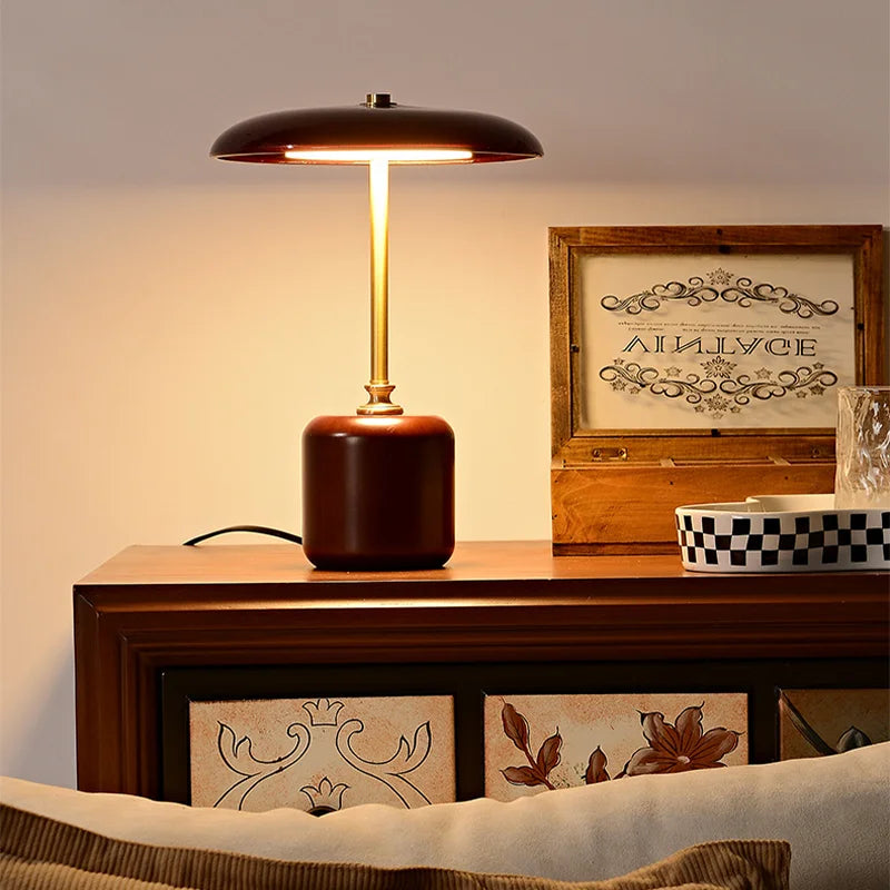 MushroomLuxe - Lámpara de mesa LED moderna de vidrio | Regulable y diseño elegante