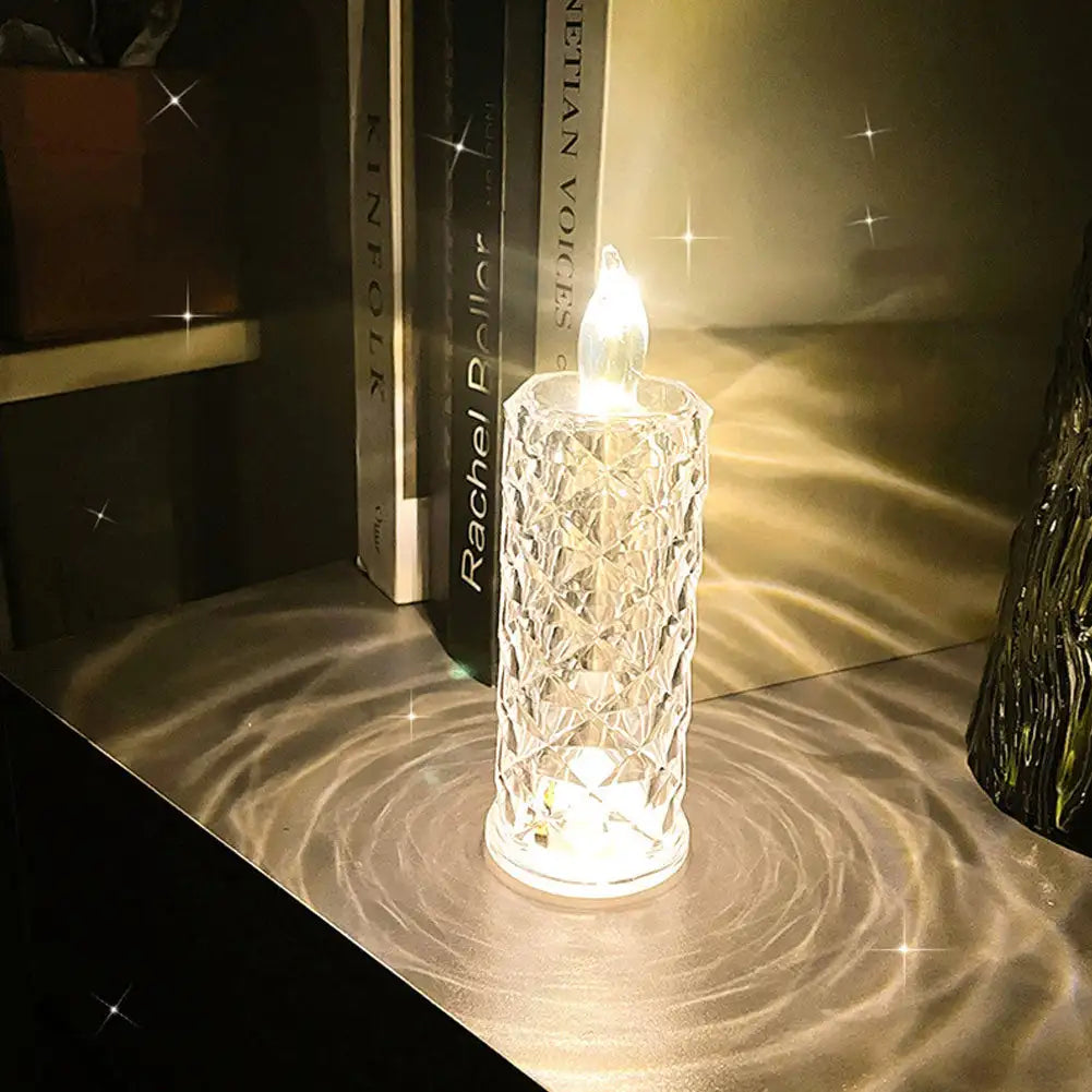 LuxeLicht - LED Diamant Nachtlampje voor Sfeerverlichting in Slaapkamer & Woonkamer