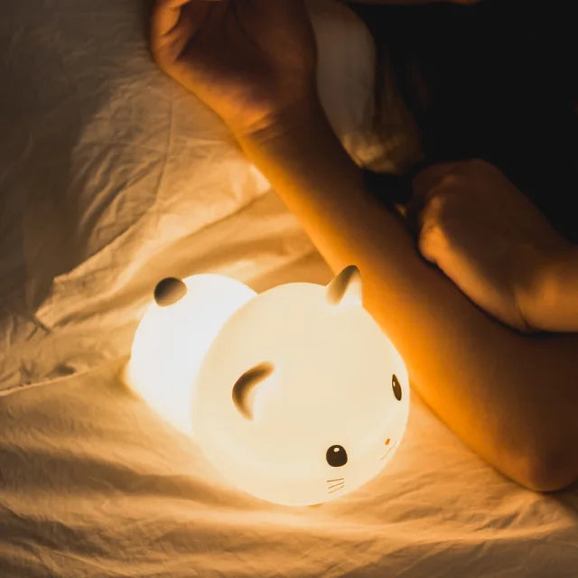 BunnyGlow - Dimbare LED Nachtlamp voor Kinderen met Touchbediening en USB Oplaadfunctie