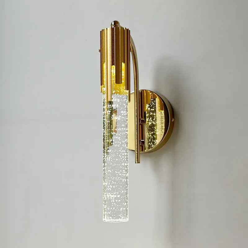 CrystalGlow - Lámpara de pared de cristal de lujo