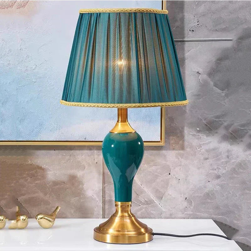 LumiCeram - Lámpara de mesa cerámica moderna | Iluminación elegante para sala de estar y dormitorio