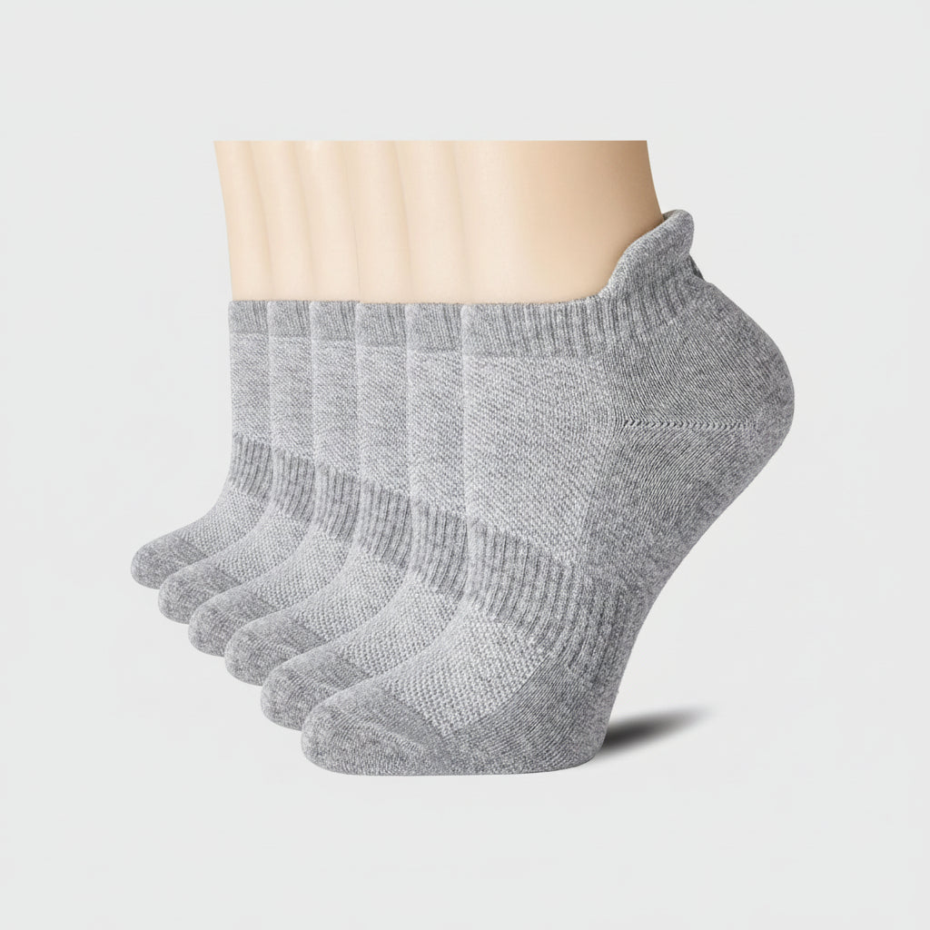 Meias Desportivas Baixas para Tornozelo Respirantes Amortecimento Suporte ao Arco