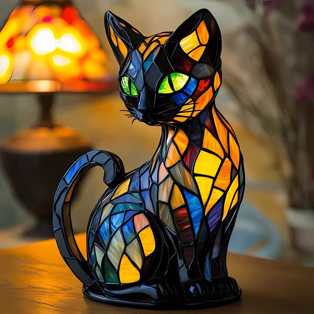 Luminous Cat Lamp Handmade Decorative Mood Lighting Bedside Accent 1
