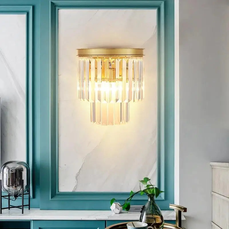 CrystalLuxe - Elegante Kristallen Wandlamp