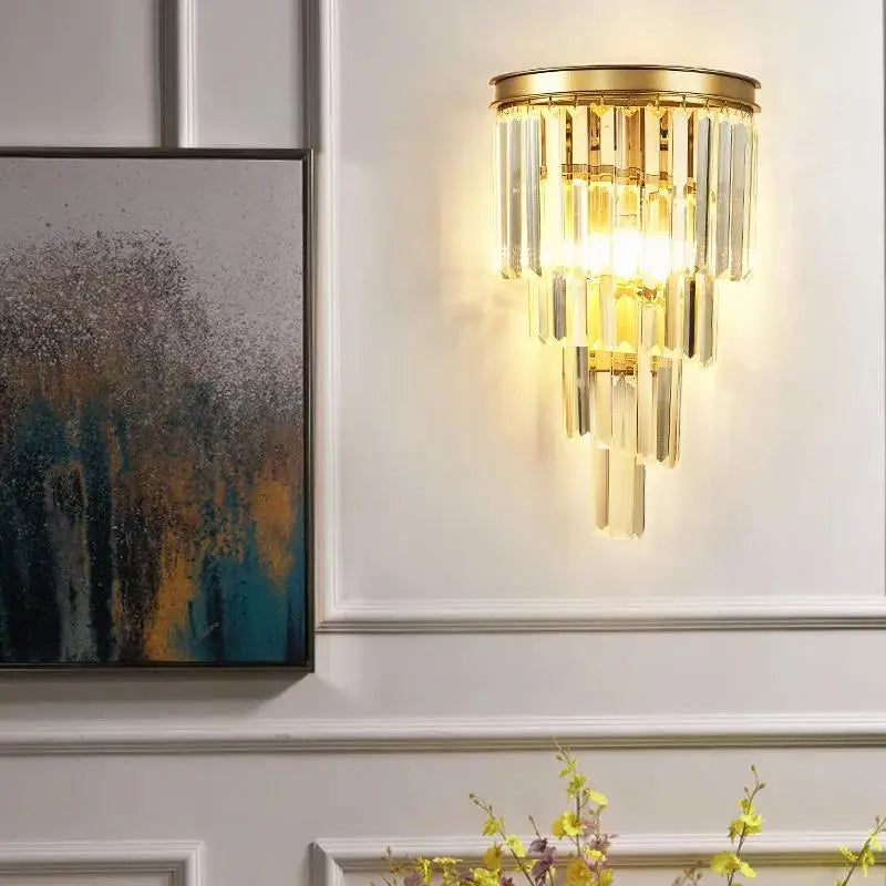 CrystalLuxe - Elegante Kristallen Wandlamp