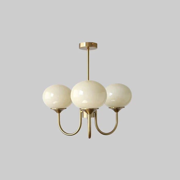 Bubble Pink Glass Marshmallow Chandelier