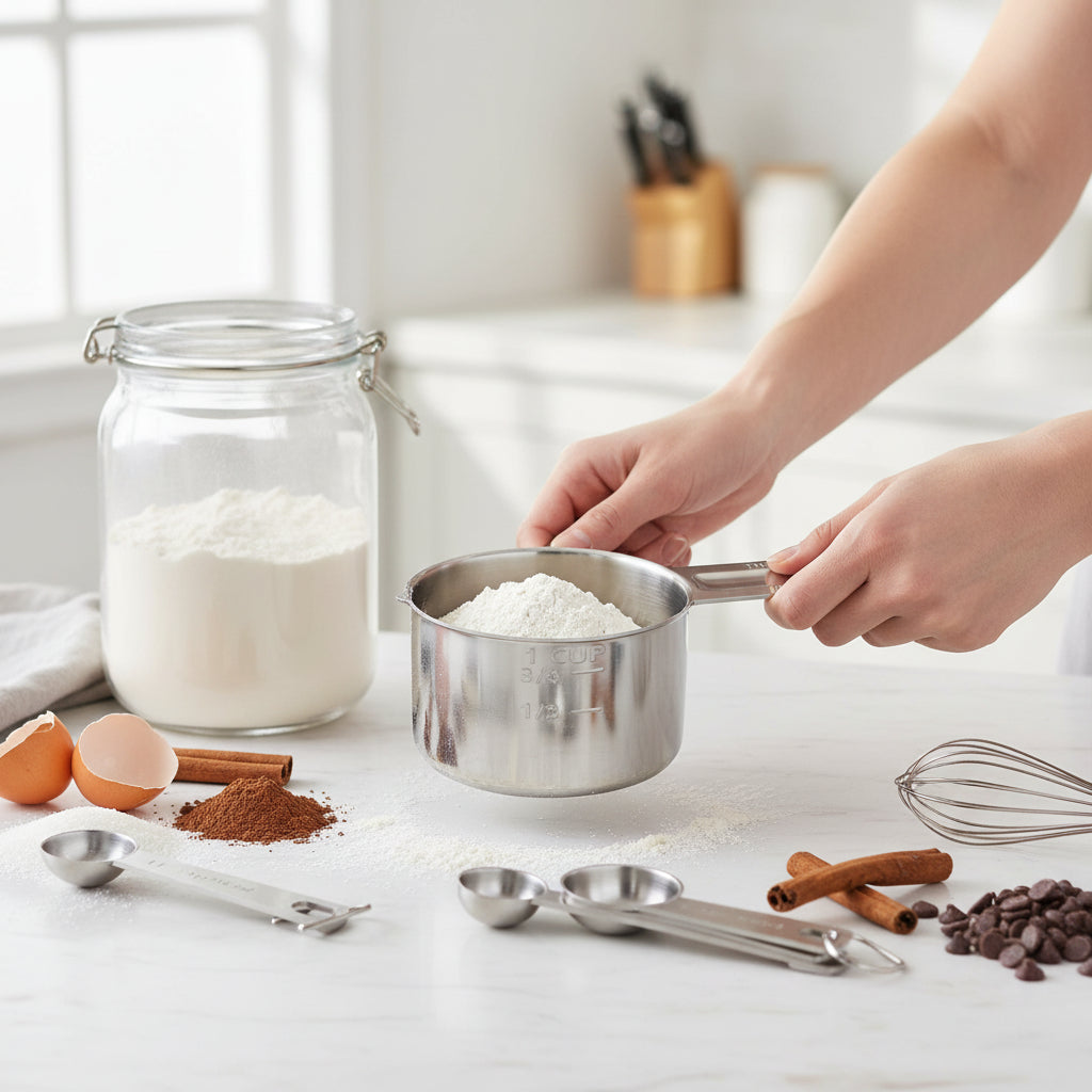 Stainless Steel Measuring Cups Spoons Set Baking