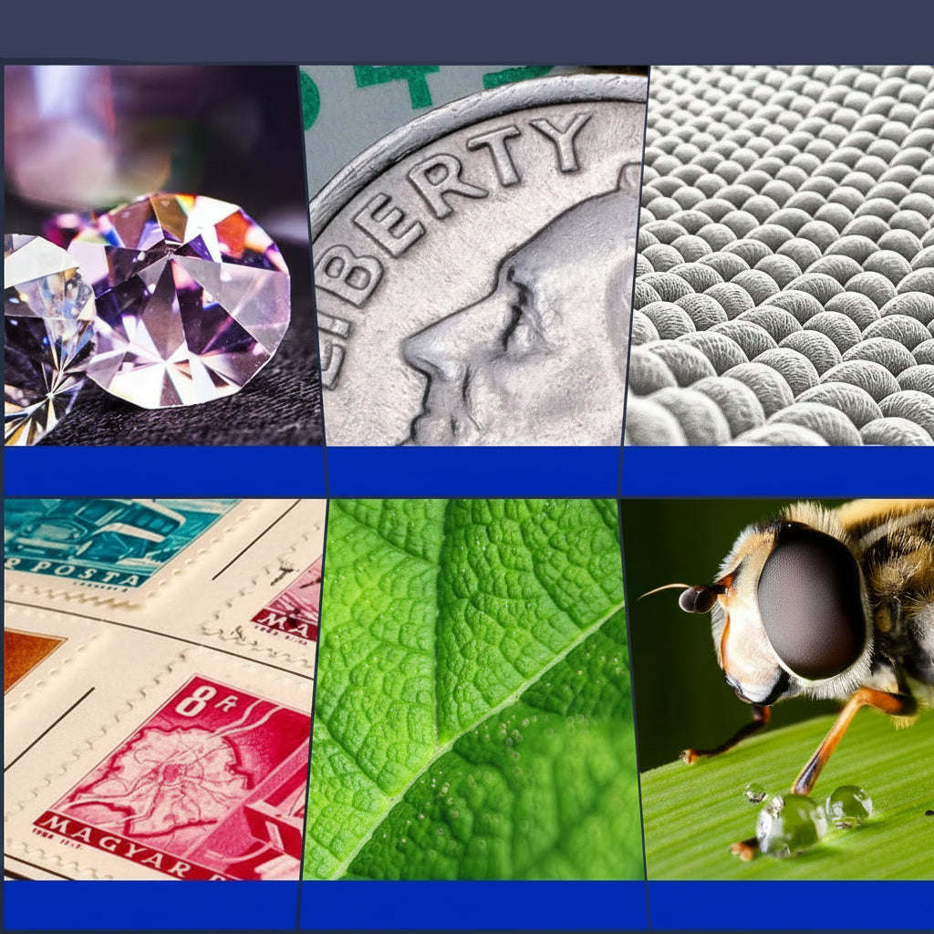 Microscópio Portátil Digital 500X Ampliação Ecrã IPS LED