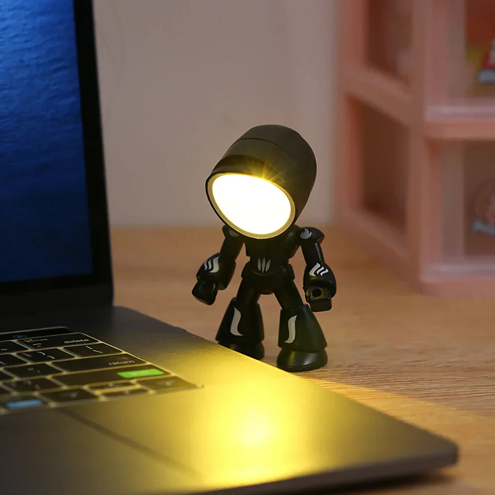 RoboGlow – Schattige Robot Tafellamp met LED voor Kinderkamer & Bureau