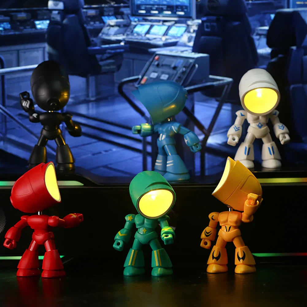 RoboGlow – Schattige Robot Tafellamp met LED voor Kinderkamer & Bureau