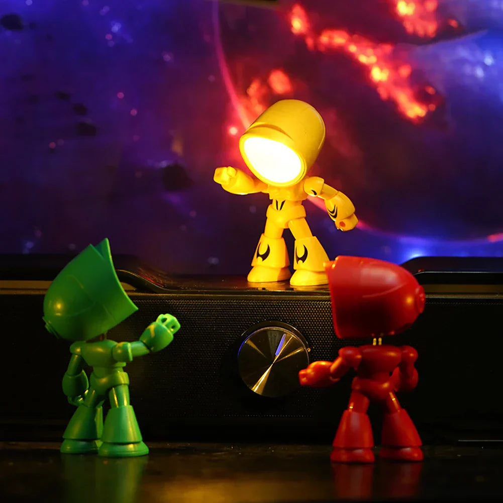 RoboGlow – Schattige Robot Tafellamp met LED voor Kinderkamer & Bureau