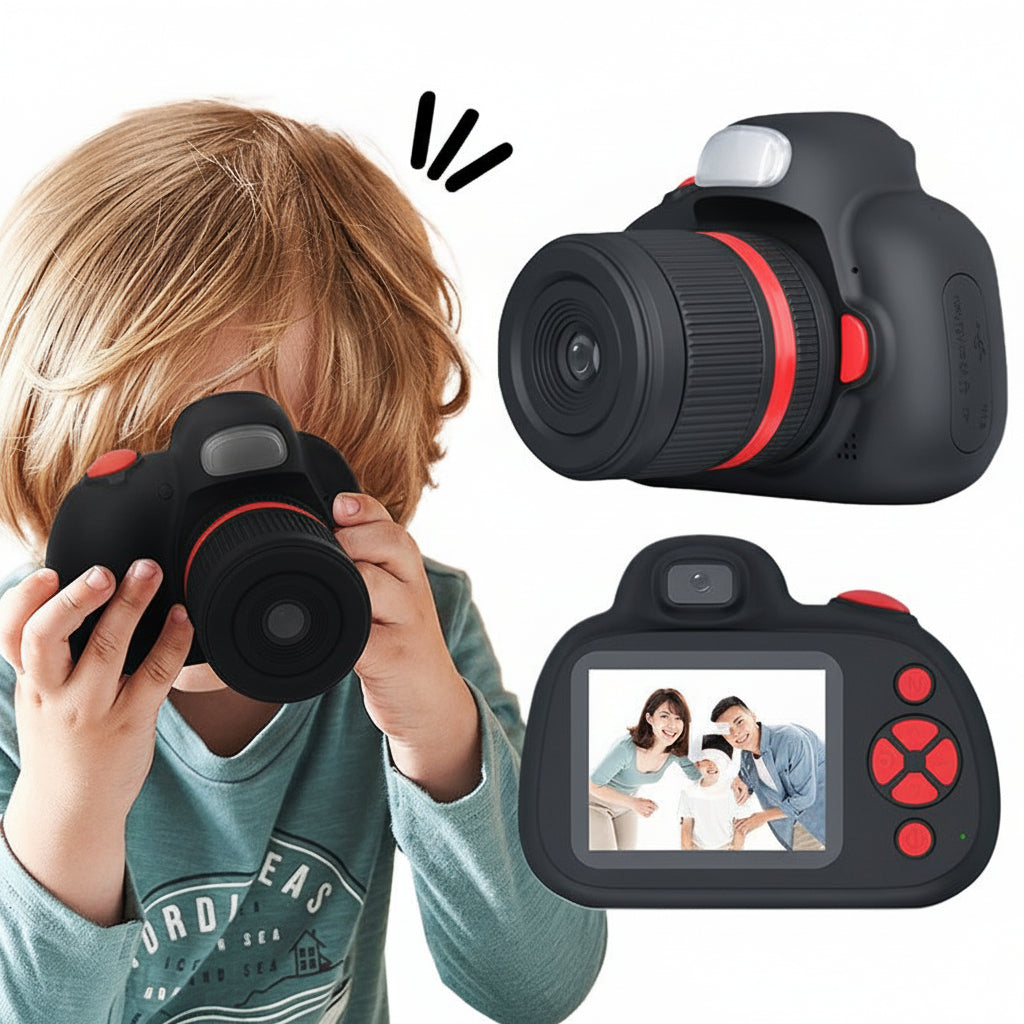 Câmara Digital Crianças Mini Fotógrafo Duas Lentes