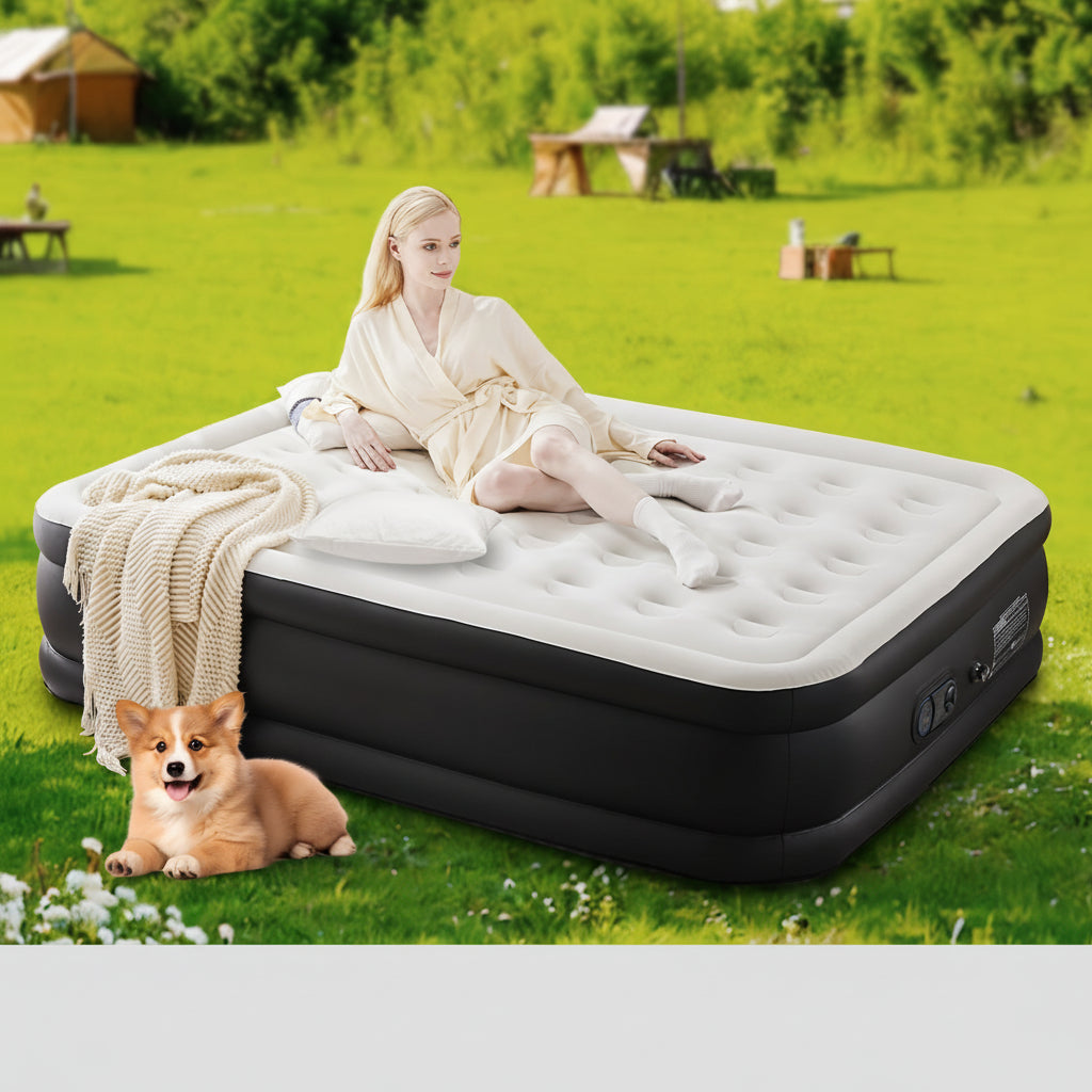 Self Inflating Camping Mattress 2 Persons Durable Comfortable