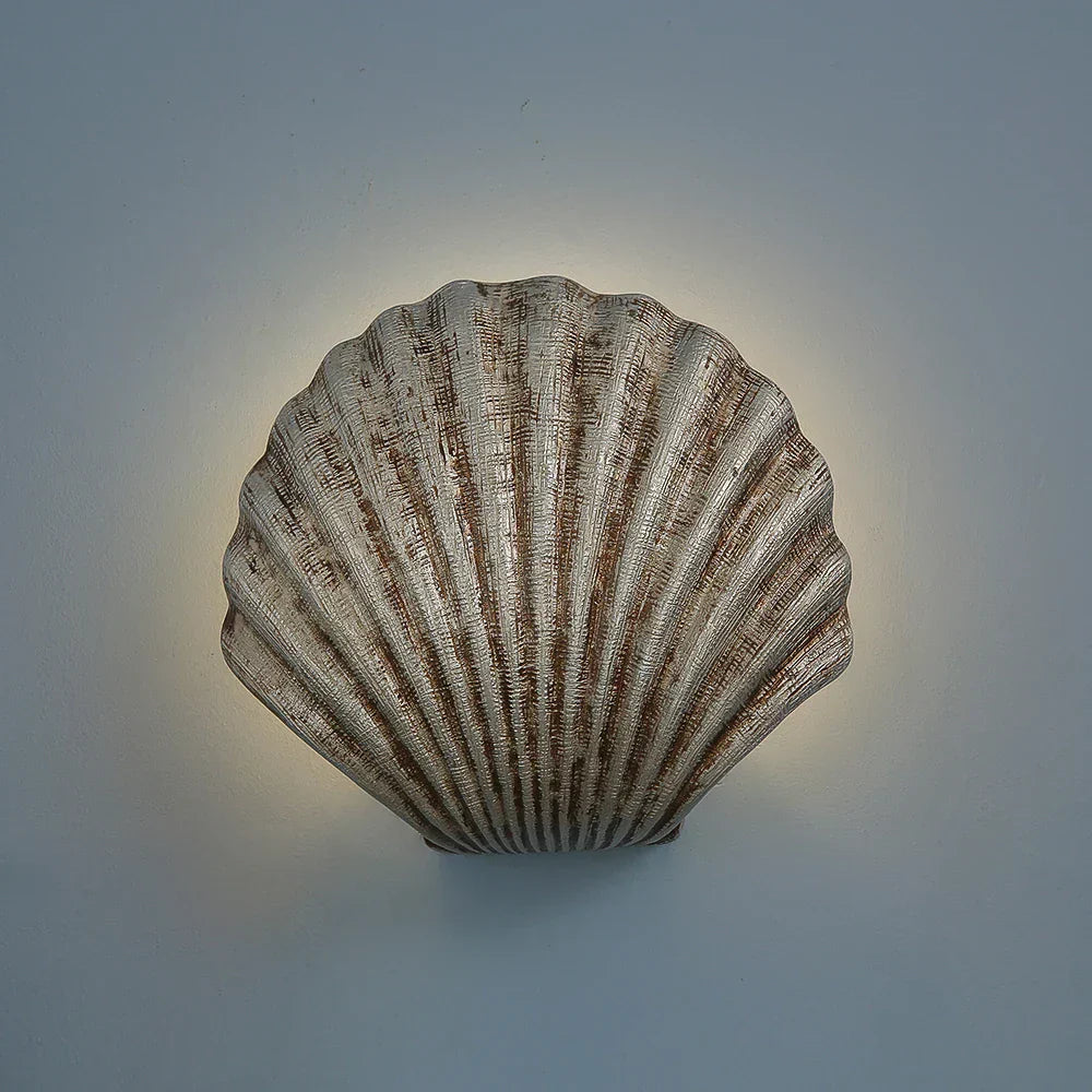 CoastalGlow - Schelpen Wandlamp Maritieme LED Verlichting voor Woonkamer & Hal