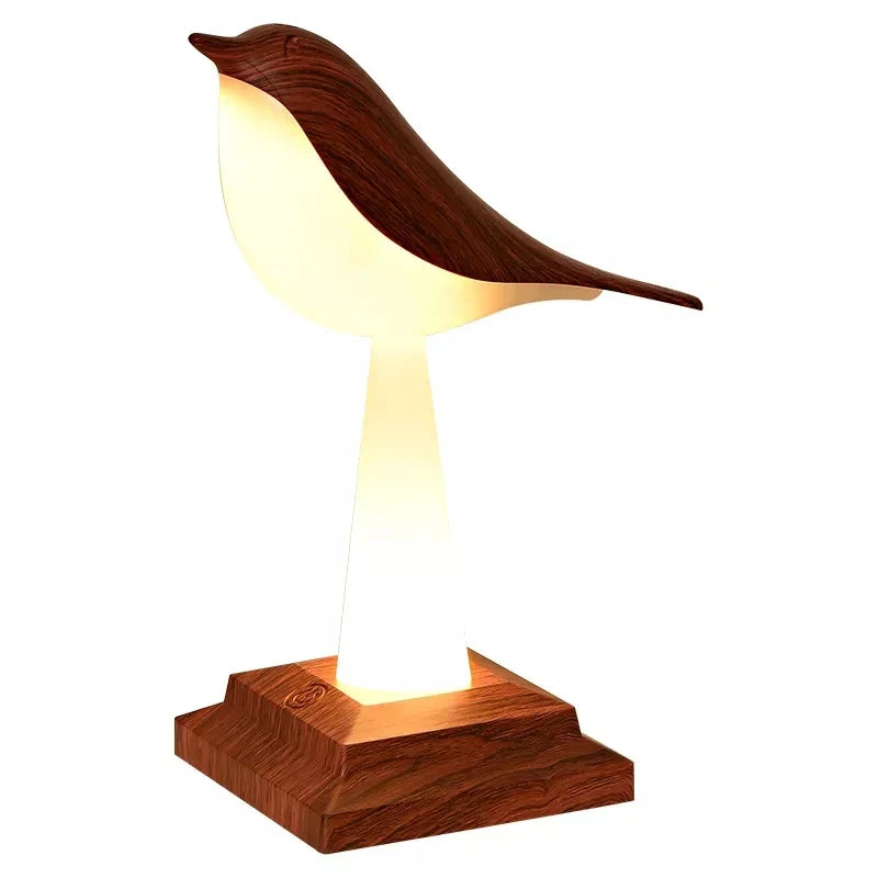 NatureGlow - Elegante Vogel Tafellamp met LED Nachtlicht