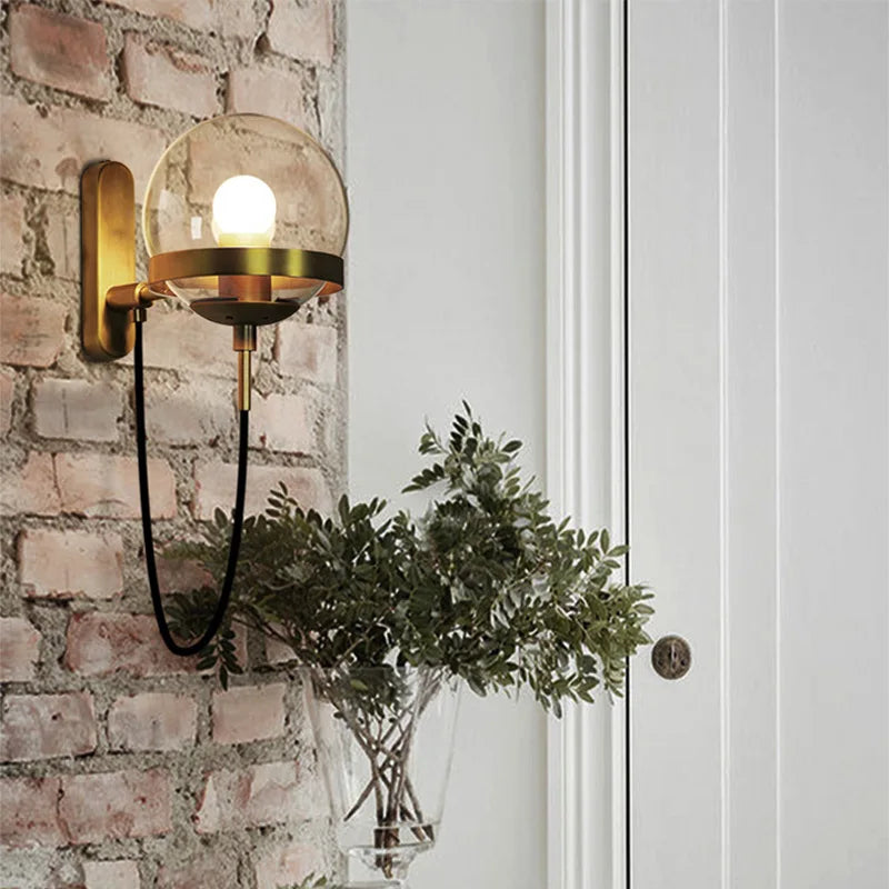 GlassGlow - Lámpara de pared de vidrio moderna – Lámpara de pared LED para sala de estar y pasillo