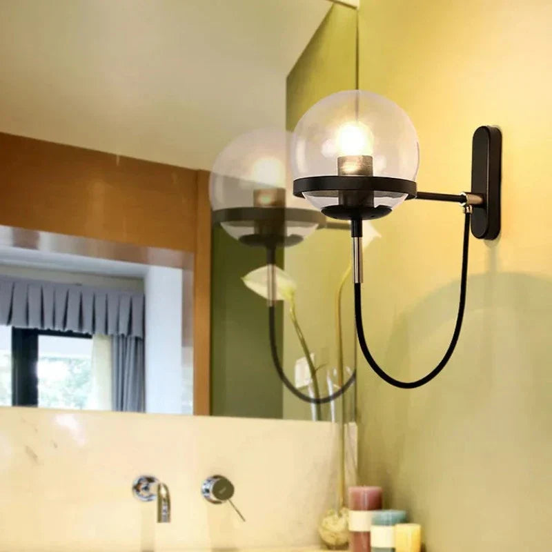 GlassGlow - Lámpara de pared de vidrio moderna – Lámpara de pared LED para sala de estar y pasillo