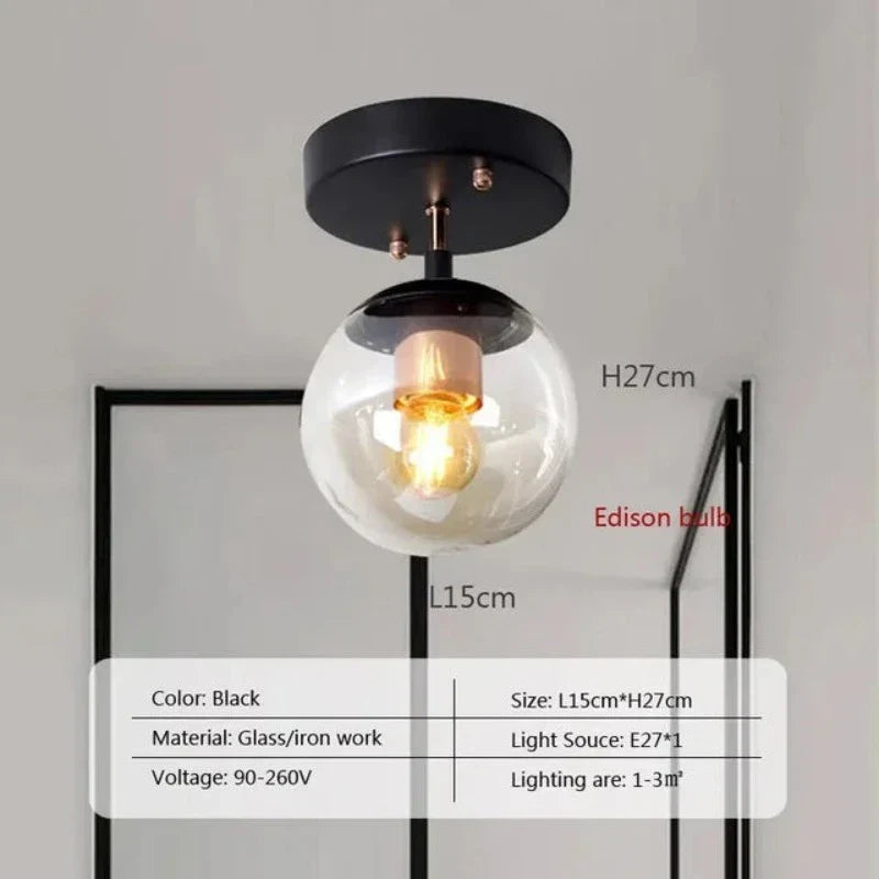 LuminousSphere - Moderne Glazen Bol Plafondlamp