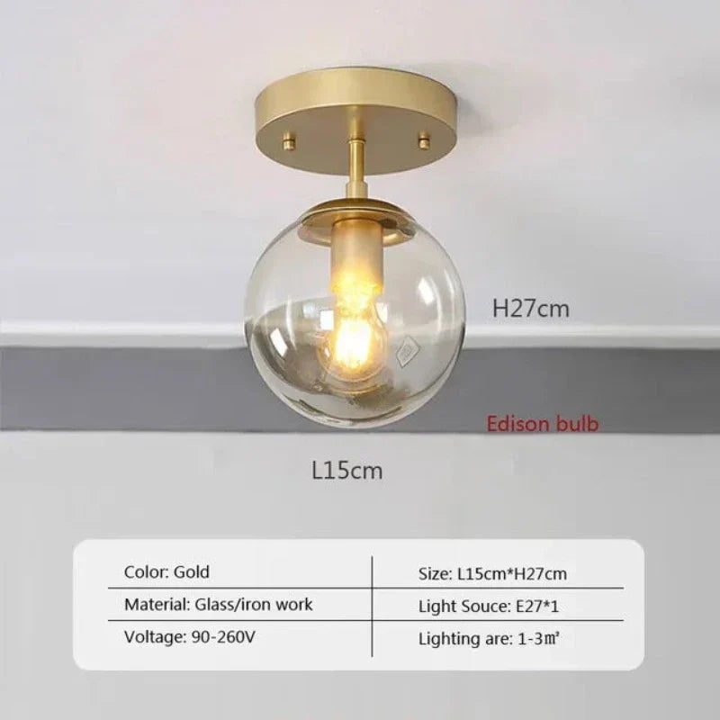 LuminousSphere - Moderne Glazen Bol Plafondlamp