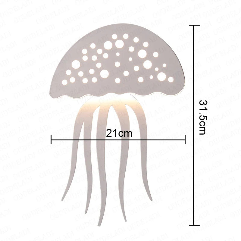 AquaGlow - LED Kwallen Wandlamp