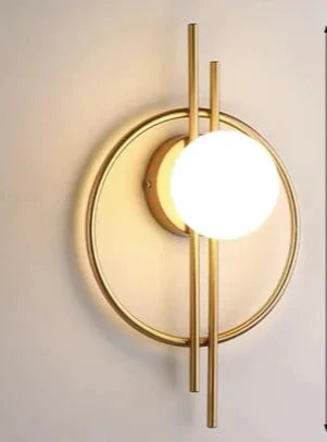 GlobeGlow - Lámpara de Pared LED Moderna con Bola de Cristal Iluminación Estilizada