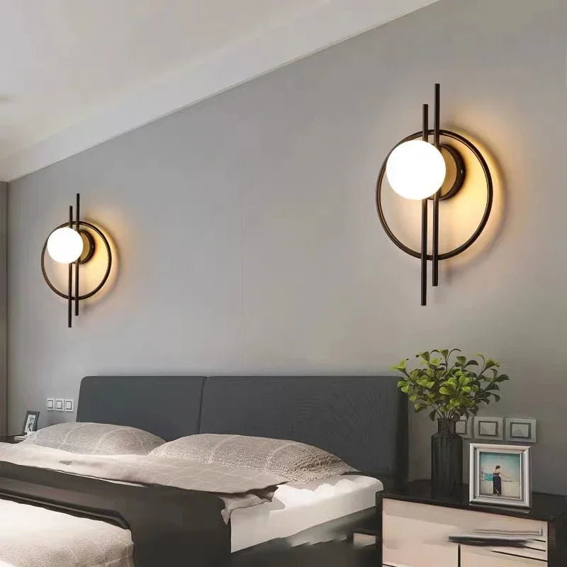 ModernLustre - Lampada da parete LED con sfera di vetro | Illuminazione d'atmosfera per ogni ambiente