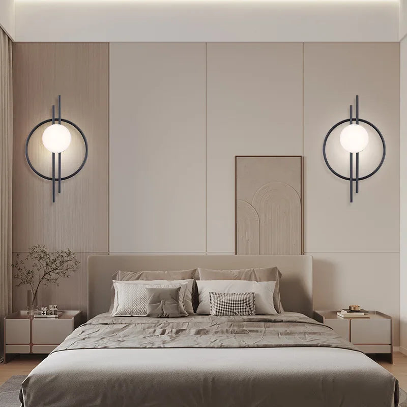 ModernLustre - Lampada da parete LED con sfera di vetro | Illuminazione d'atmosfera per ogni ambiente