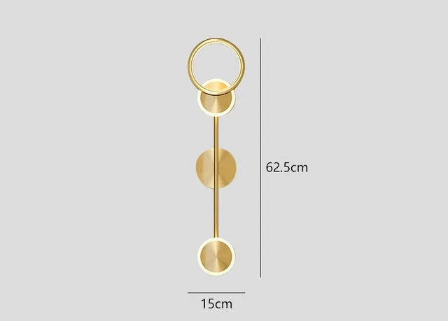 GlowCraft – Lampada da parete LED moderna in oro per soggiorno e ingresso