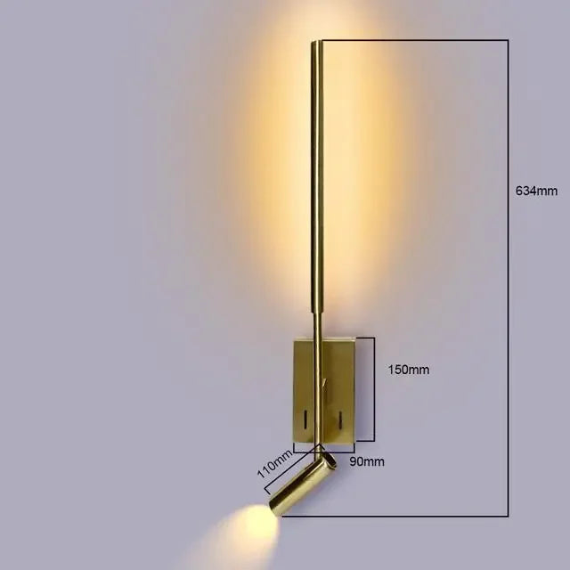 LuminoMinimal - Lámpara de pared LED con función regulable Iluminación moderna