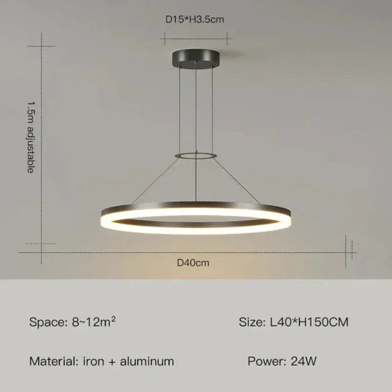 ElegantGlimmer - lanke Moderne Hanglamp