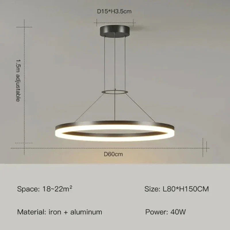 ElegantGlimmer - lanke Moderne Hanglamp