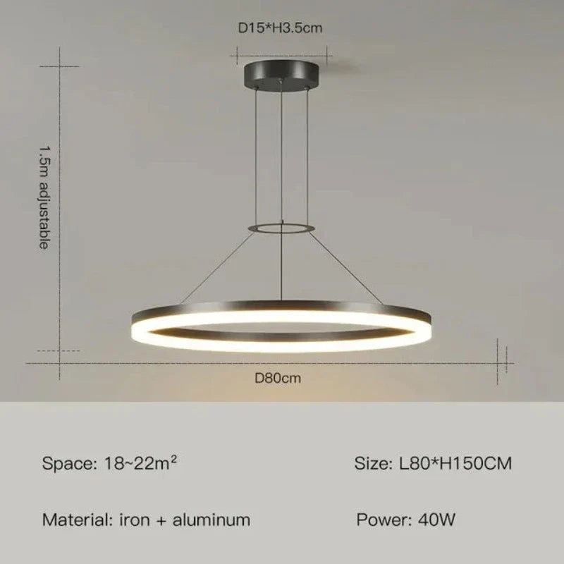 ElegantGlimmer - lanke Moderne Hanglamp