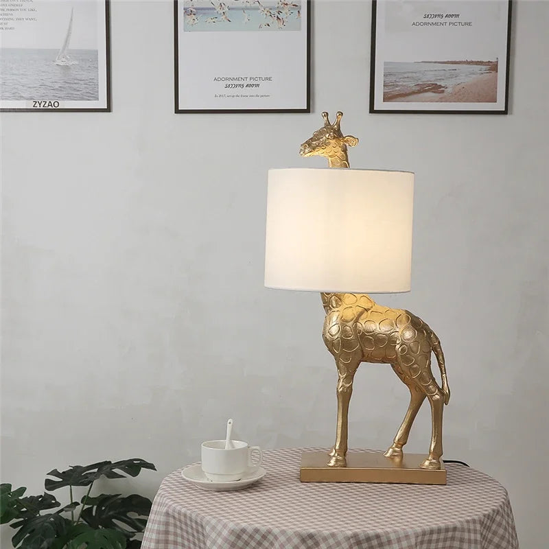 SafariGlow - Giraffe Tafellamp in Safari Stijl voor Woonkamer & Slaapkamer