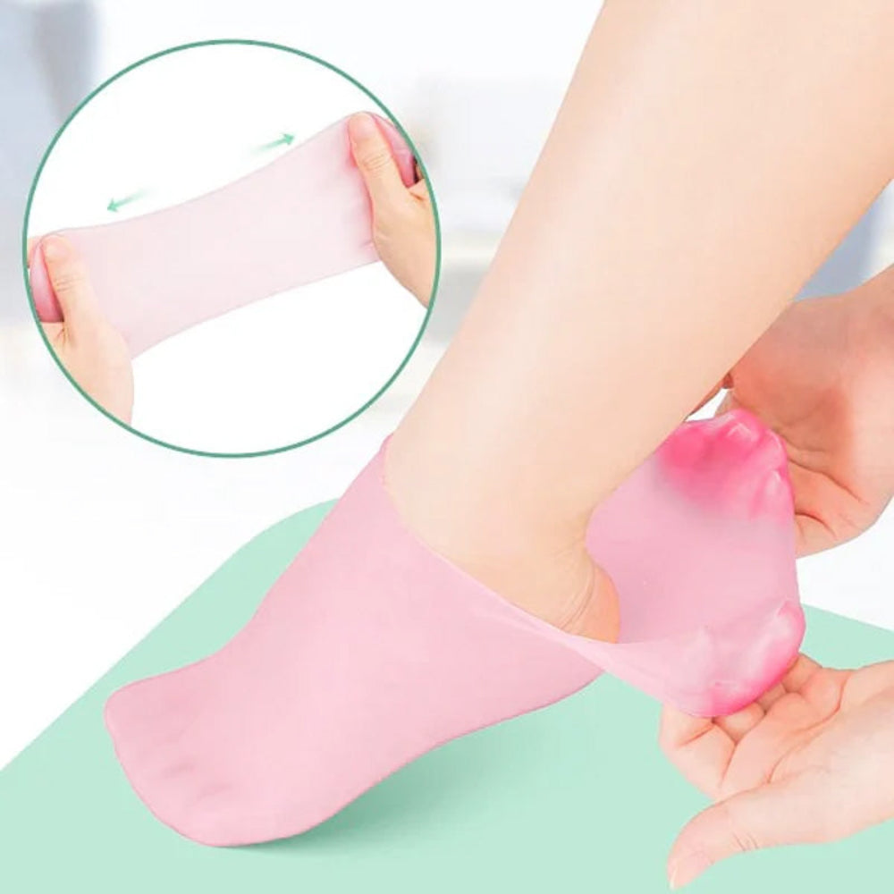 Moisturizing Foot Spa Socks Silicone Gel for Soft Cracked Heels 8