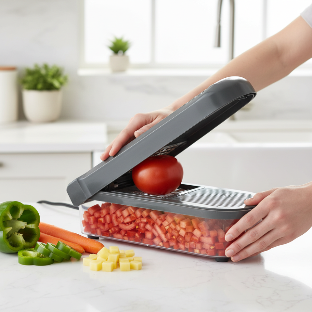 Cortador de Legumes Multifuncional 12 em 1 Preparação Rápida de Refeições