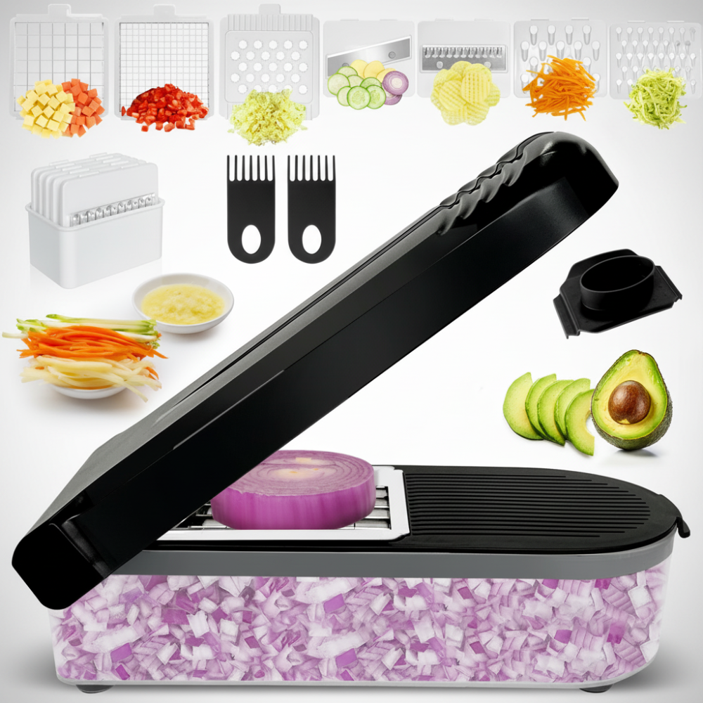 Cortador de Legumes Multifuncional 12 em 1 Preparação Rápida de Refeições