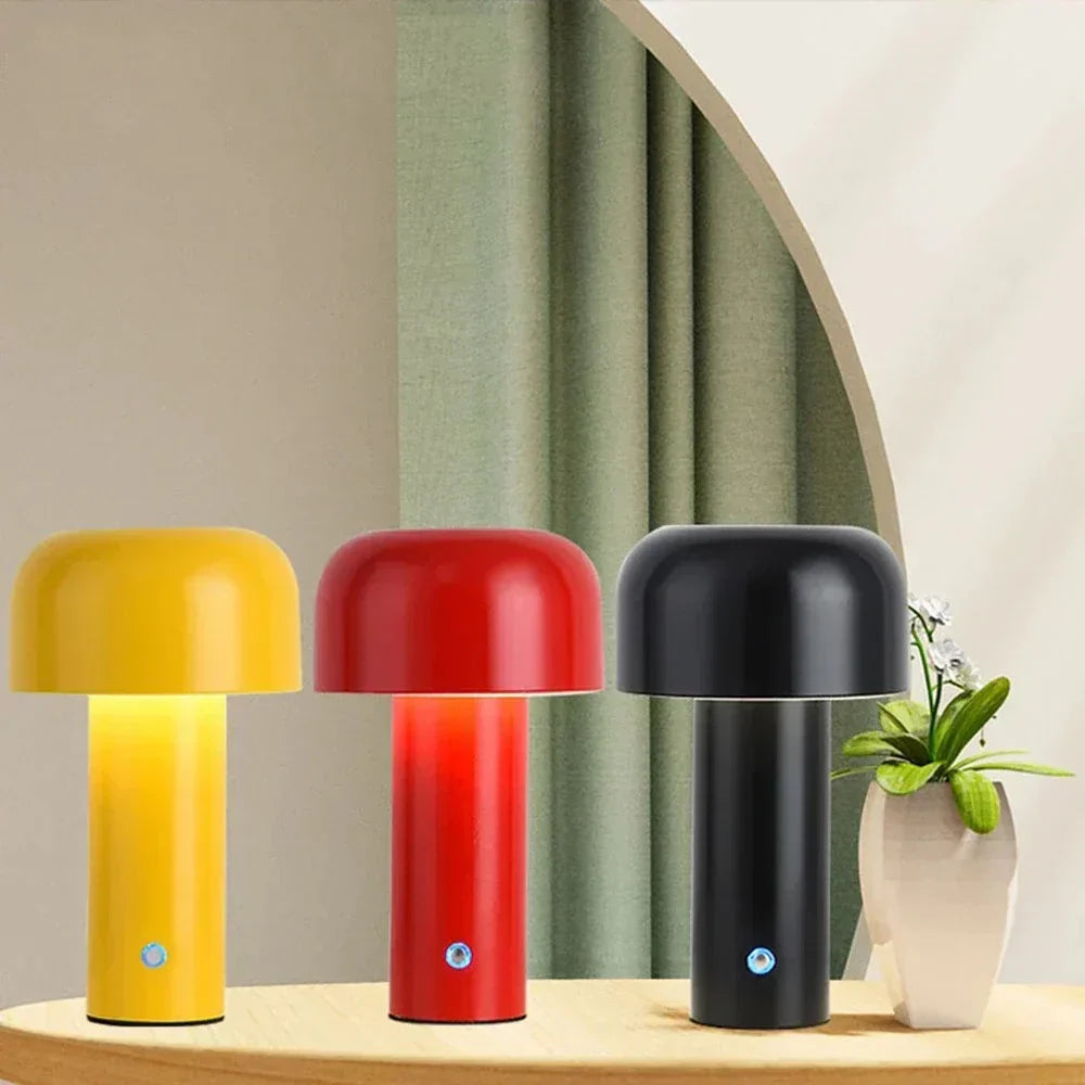 GlowMush - Oplaadbare LED Tafellamp, Draadloze Paddenstoel Lamp