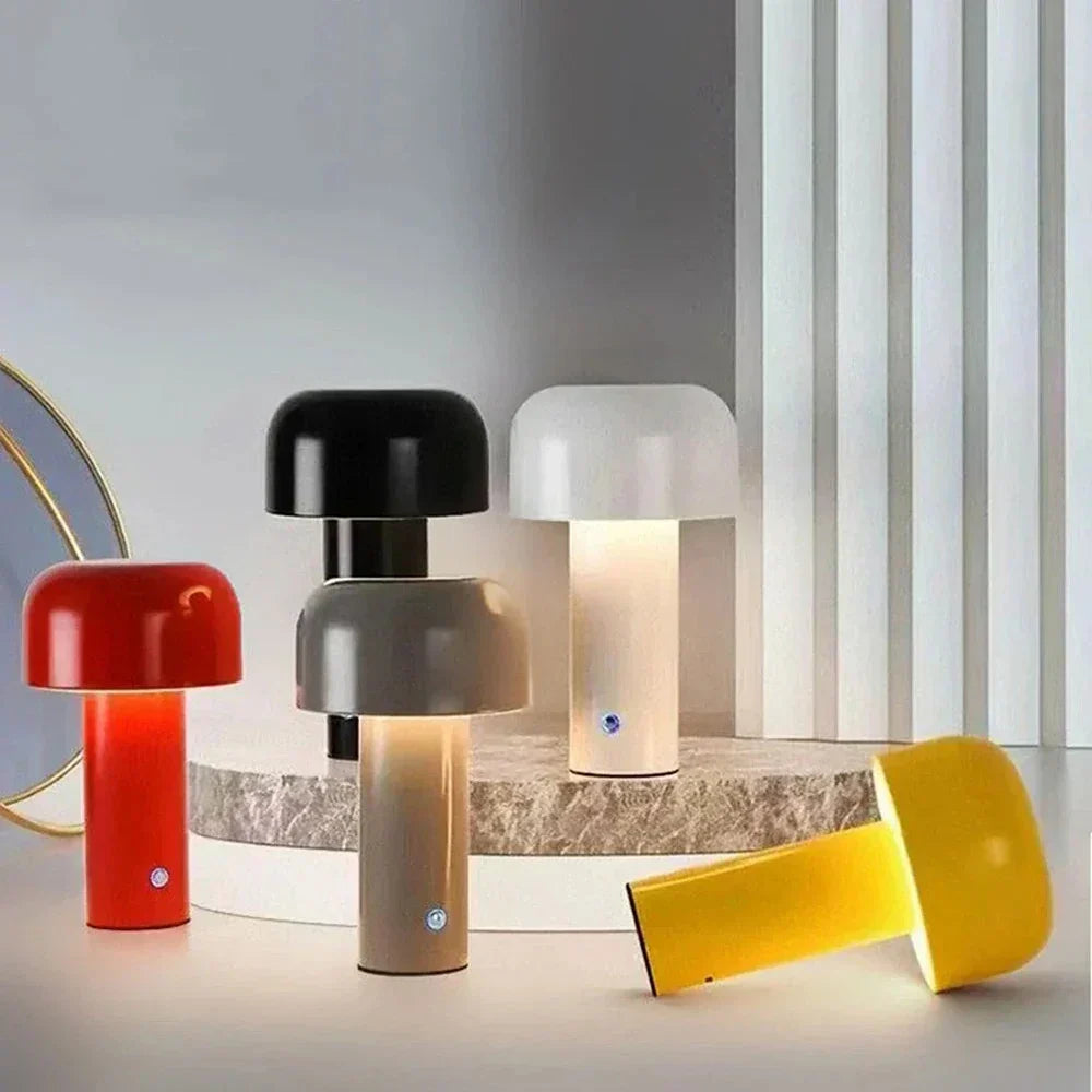 GlowMush - Oplaadbare LED Tafellamp, Draadloze Paddenstoel Lamp