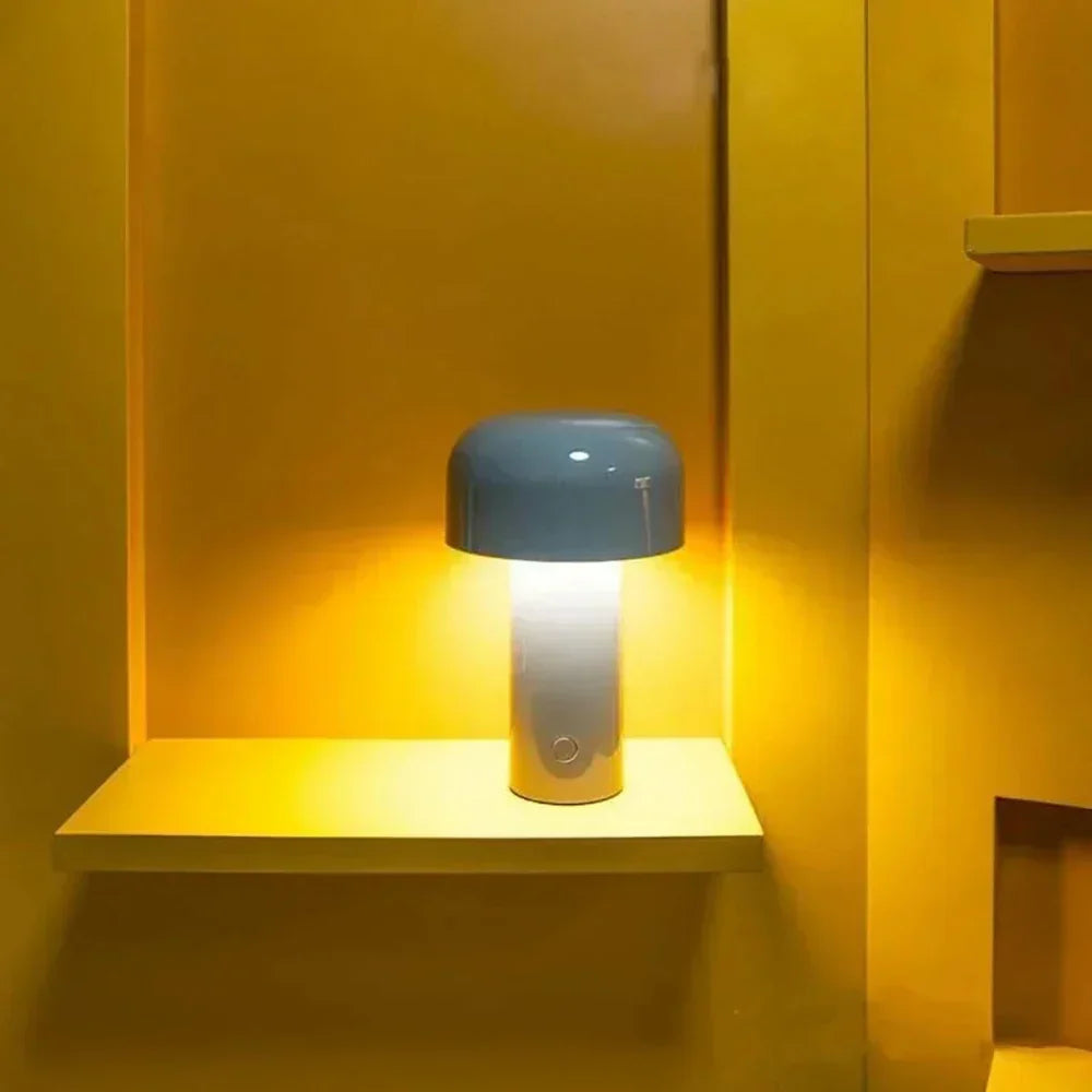GlowMush - Oplaadbare LED Tafellamp, Draadloze Paddenstoel Lamp