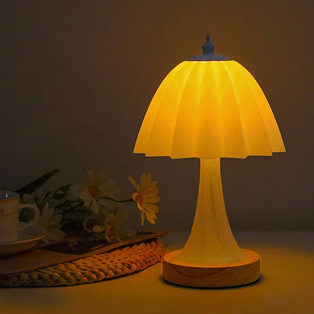WoodGlow – Minimalistische LED Tafellamp voor Sfeervolle Verlichting