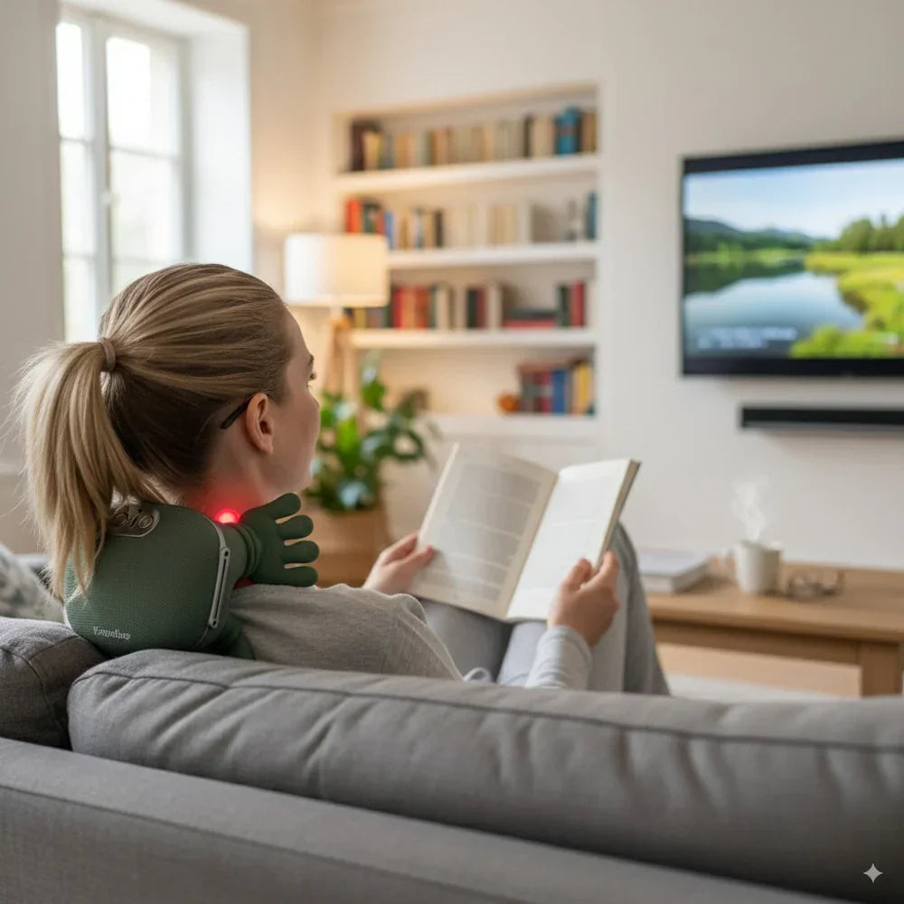 Nekmassage Apparaat Warmtetherapie Diepe Vibratie Pijnverlichting