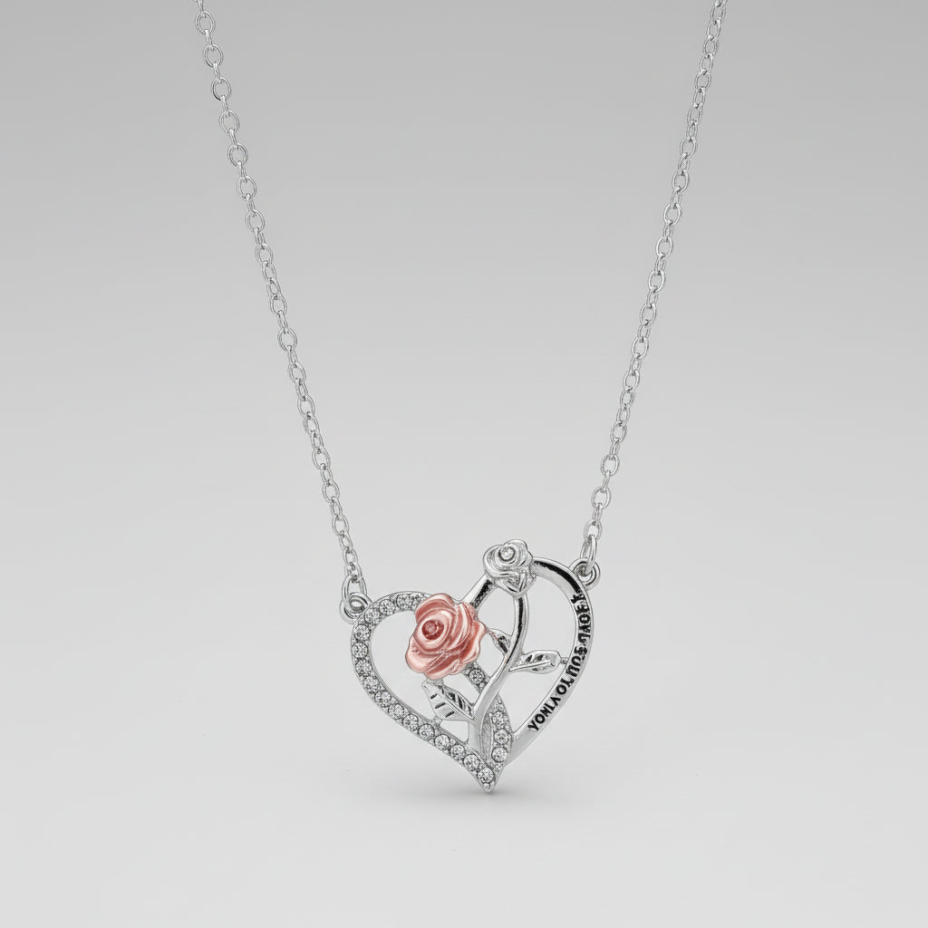 Romantic Heart Shaped Crystal Pendant Jewelry Valentine's Day