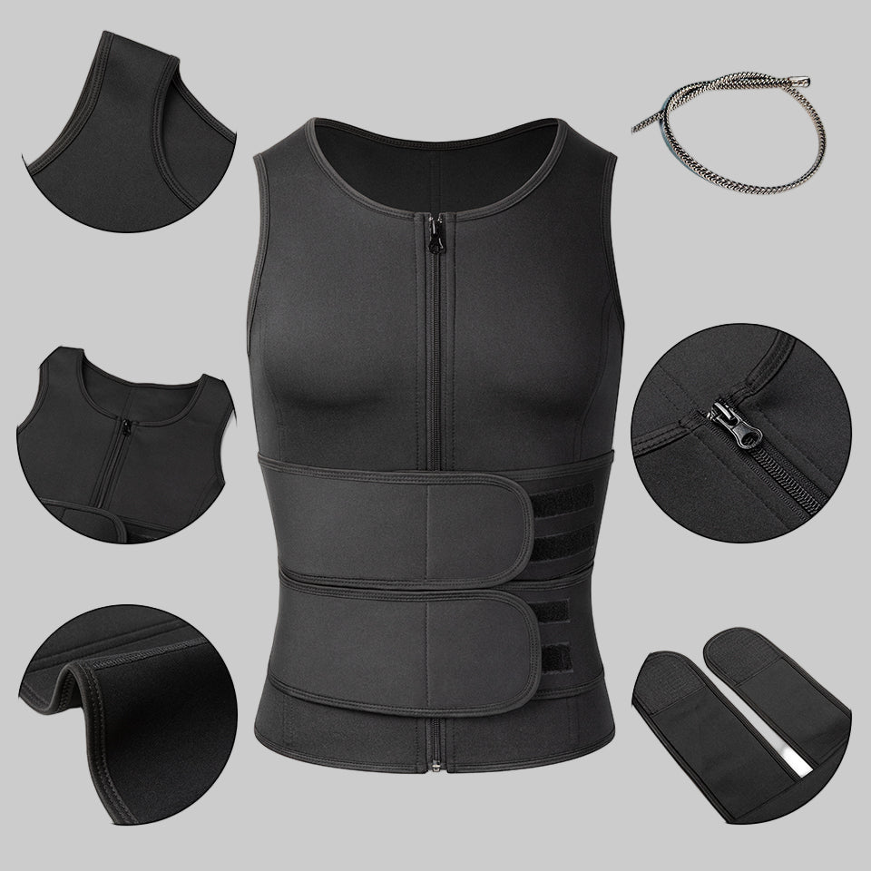 Neoprene Sauna Vest for Men's Fat Burning Core Support Workout 1