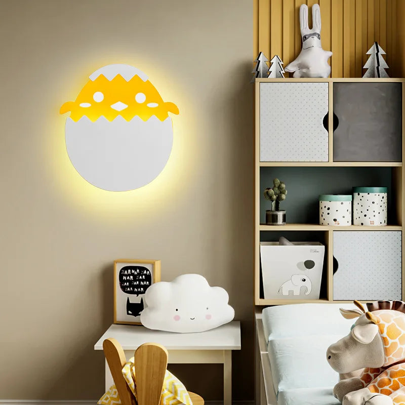 EggLight - Lampada da parete per bambini a forma di uovo – Lampada notturna LED per camere di bambini e neonati