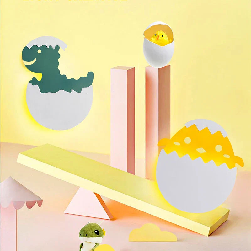 EggLight - Lámpara de pared infantil en forma de huevo – Lámpara nocturna LED para habitaciones de niños y bebés