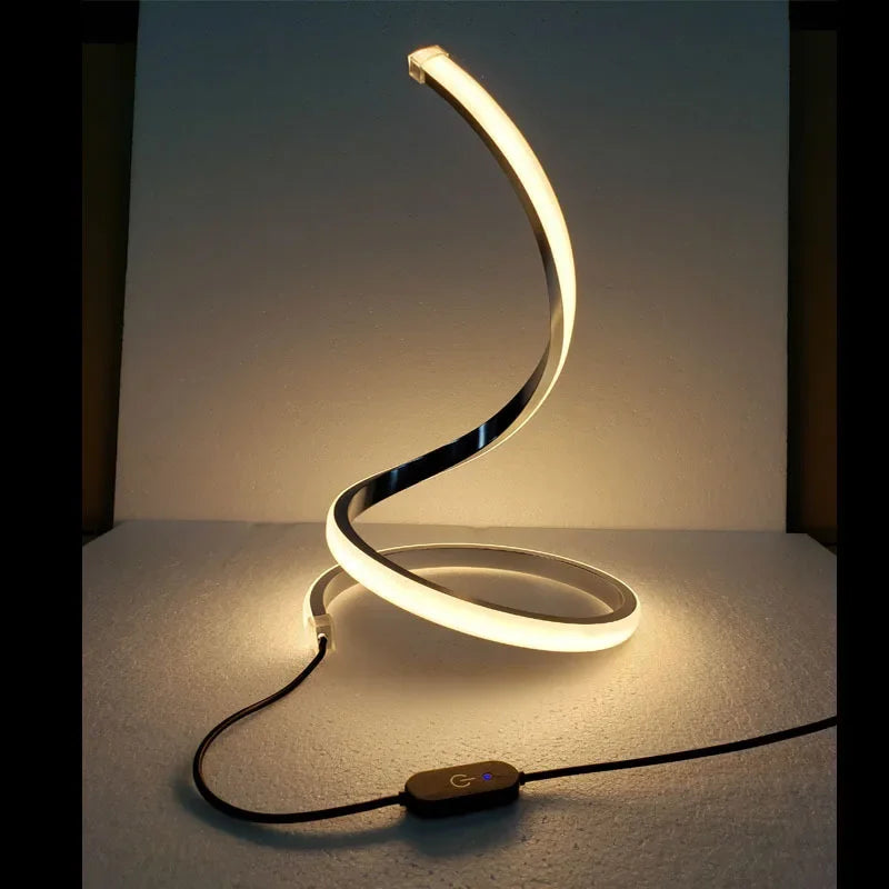 LumiSerpent - LED Tafellamp in Slangenontwerp, Dimbare Verlichting voor Woonkamer & Slaapkamer