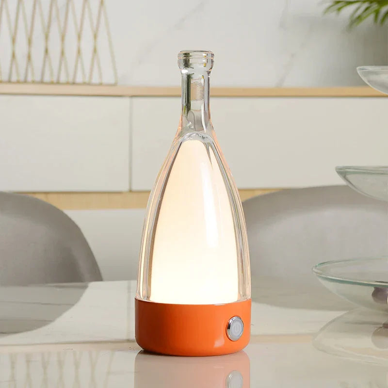 LuxeGlow - Moderne Fles Tafellamp met Dimbare LED Verlichting