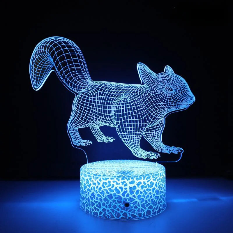 LumiFox - 3D LED Nachtlampje met Kleurverandering en Dimbare Functie
